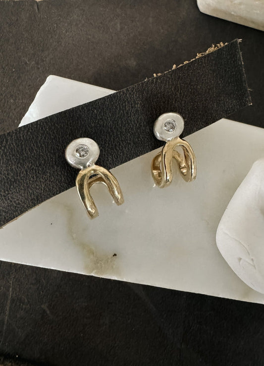 Moxie Studs with Natural Diamonds